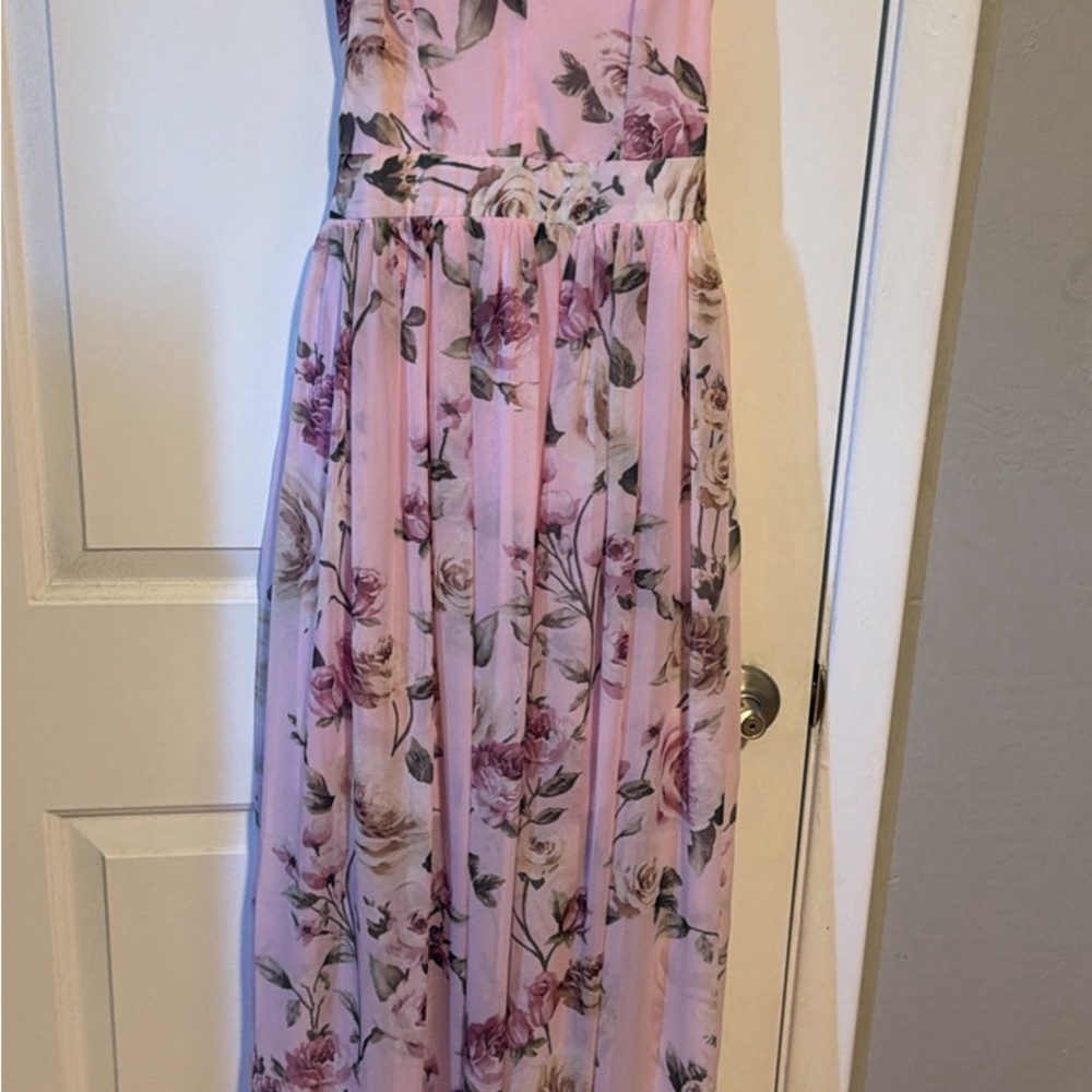 Pink Lily Pink Floral Maxi Dress